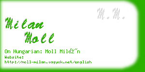 milan moll business card
